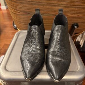 Acne Studios Jenny Black Leather Ankle Boots